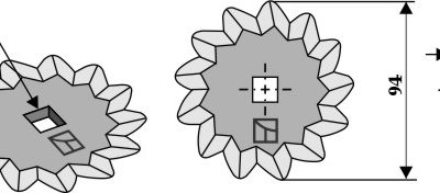 Fodder mixer knives