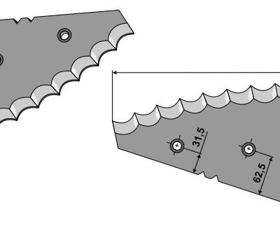 Fodder mixer knives 626mm