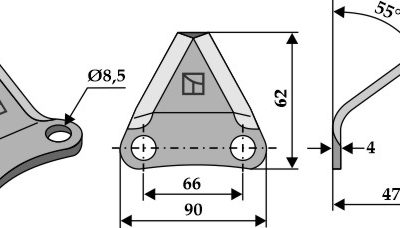 Fodder mixer knives