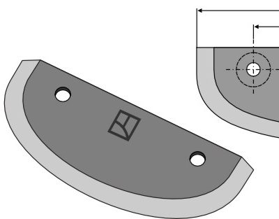 Fodder mixer knives