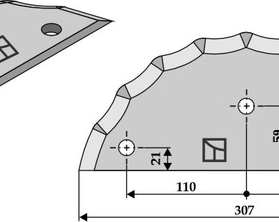 Fodder mixer knives