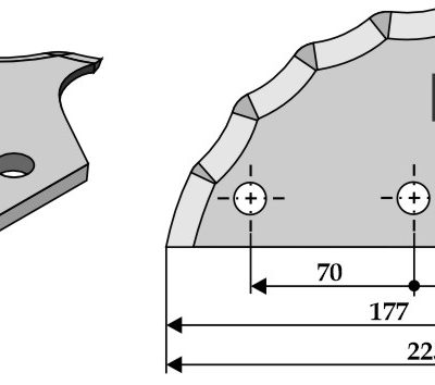 Fodder mixer knives, left