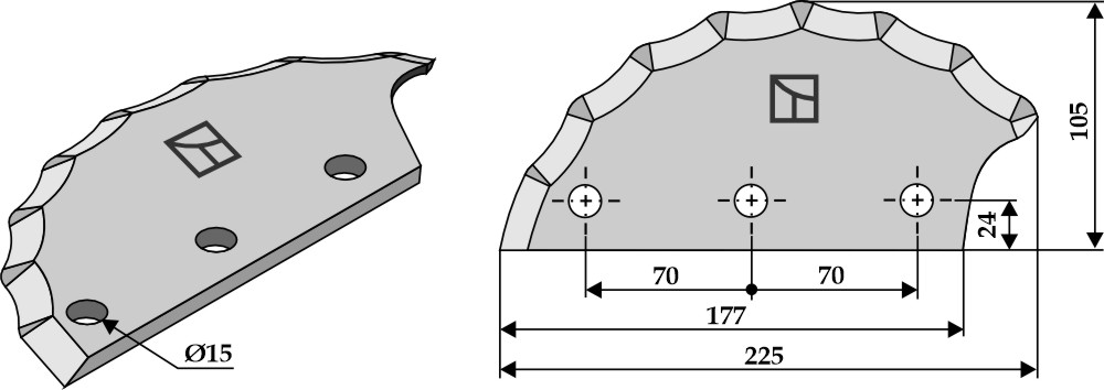 Fodder mixer knives, left