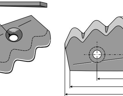 Fodder mixer knives, right