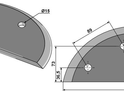 Fodder mixer knives