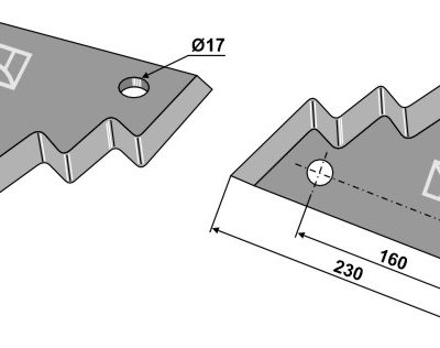 Fodder mixer knives