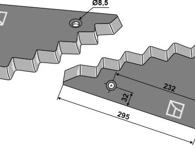 Fodder mixer knives