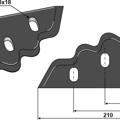 Fodder mixer knives, left