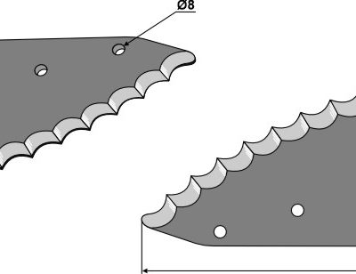 Fodder mixer knives