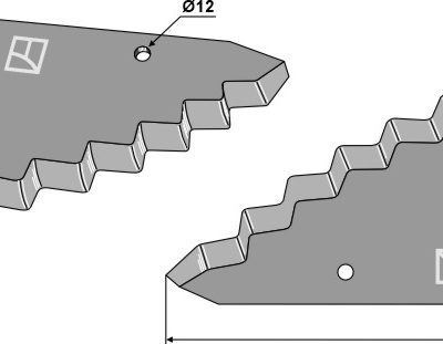 Fodder mixer knives