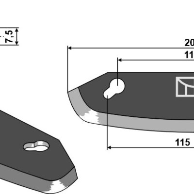 Fodder mixer knives
