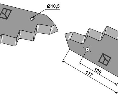 Fodder mixer knives