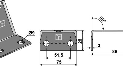 Fodder mixer knives