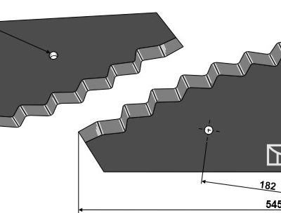 Fodder mixer knives - hard metal faced