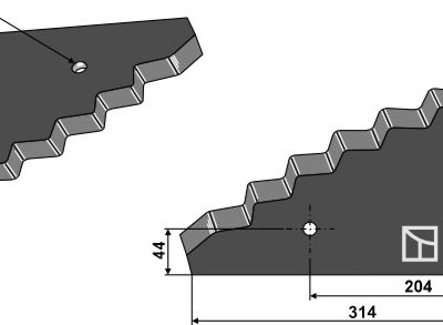 Fodder mixer knives