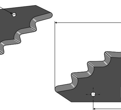 Fodder mixer knives