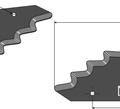 Fodder mixer knives - hard metal faced