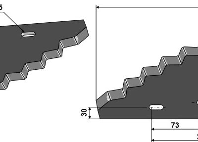 Fodder mixer knives