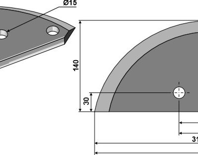 Fodder mixer knives