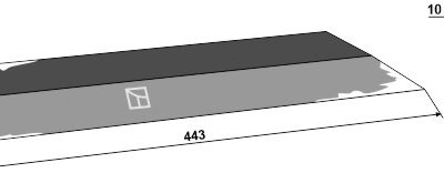 Lateral knife 443mm - left model