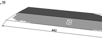 Lateral knife 443mm - right model