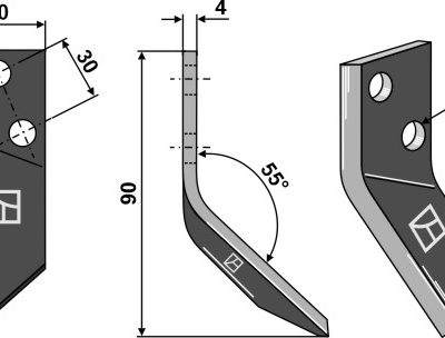 Food mixer knives, left