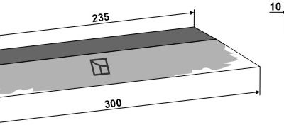 Lateral knife 300mm