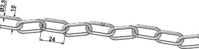 Safety-chain, galvanized
