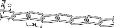 Safety-chain, galvanized