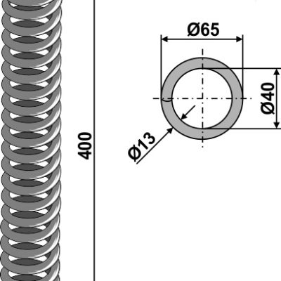 Reinforcing spring Ø65