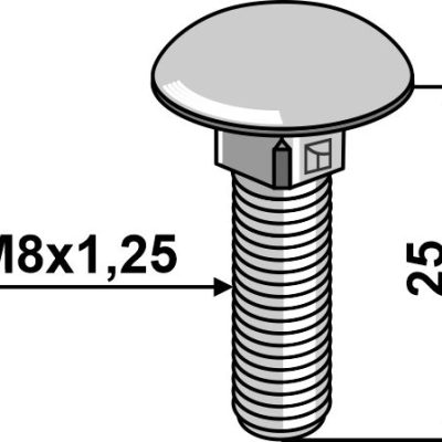 Saucer-head screw M8x1,25x25 - galvanized