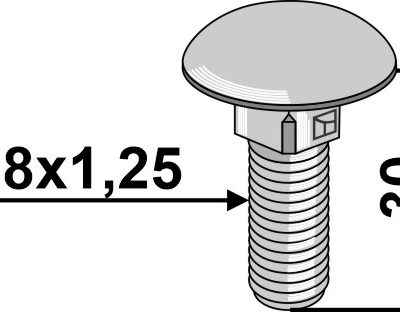 Saucer-head screw M8x1,25x30 - galvanized