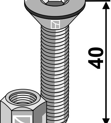 Hexagon socket bolt M8x1,25