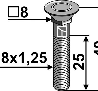Bolt M8x1,25 - 10.9