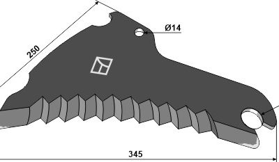 Silage knive 345mm