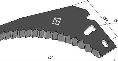 Silage knive 420mm