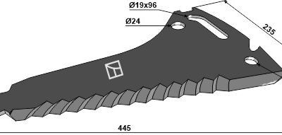 Silage knive 445mm