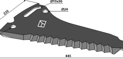 Silage knive 445mm