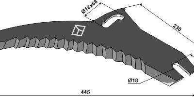 Silage knive 445mm
