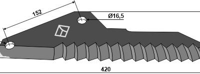 Silage knive 420mm