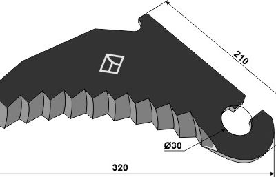 Round baler knife 320mm