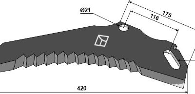 Silage knive 420mm