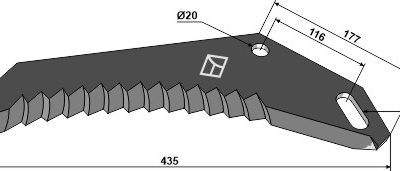 Silage knive 435mm