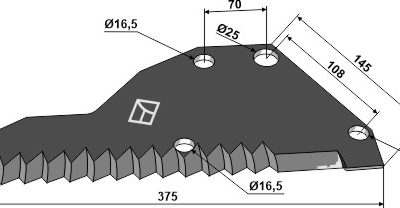 Silage knive 375mm