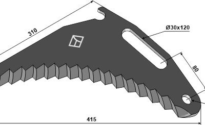 Silage knive 415mm