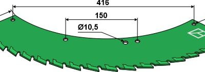 Saw blade - left - tungsten carbid hard faced