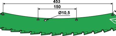 Saw blade - left - tungsten carbid hard faced