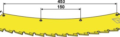 Saw blade - right - tungsten carbid hard faced
