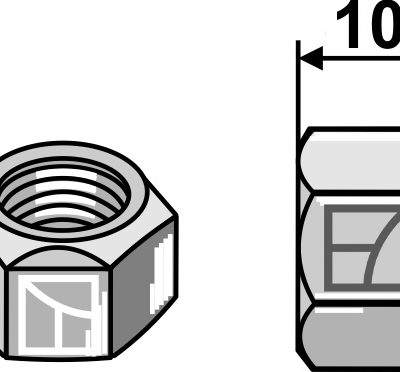 All-metal nut with squeezing device 7/16