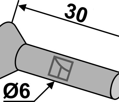 Countersunk rivet Ø6x30